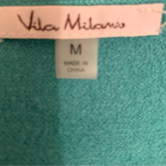 Sea Green Cold Shoulder Sweater with Embroidered Detailing - Picture 4 of 4